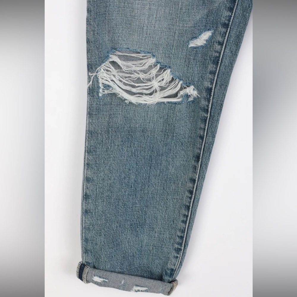 Pistola Presley '90s Roller Medium Blue High-Rise Distressed Jeans - Picture 2 of 8